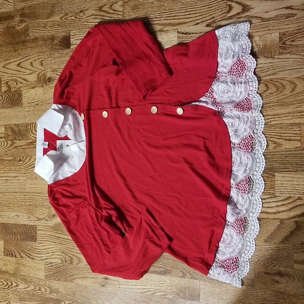 (L) NWT Flycurvy Academia Lace Seasonal Fashion Loose Fit Flattering Doll Classy